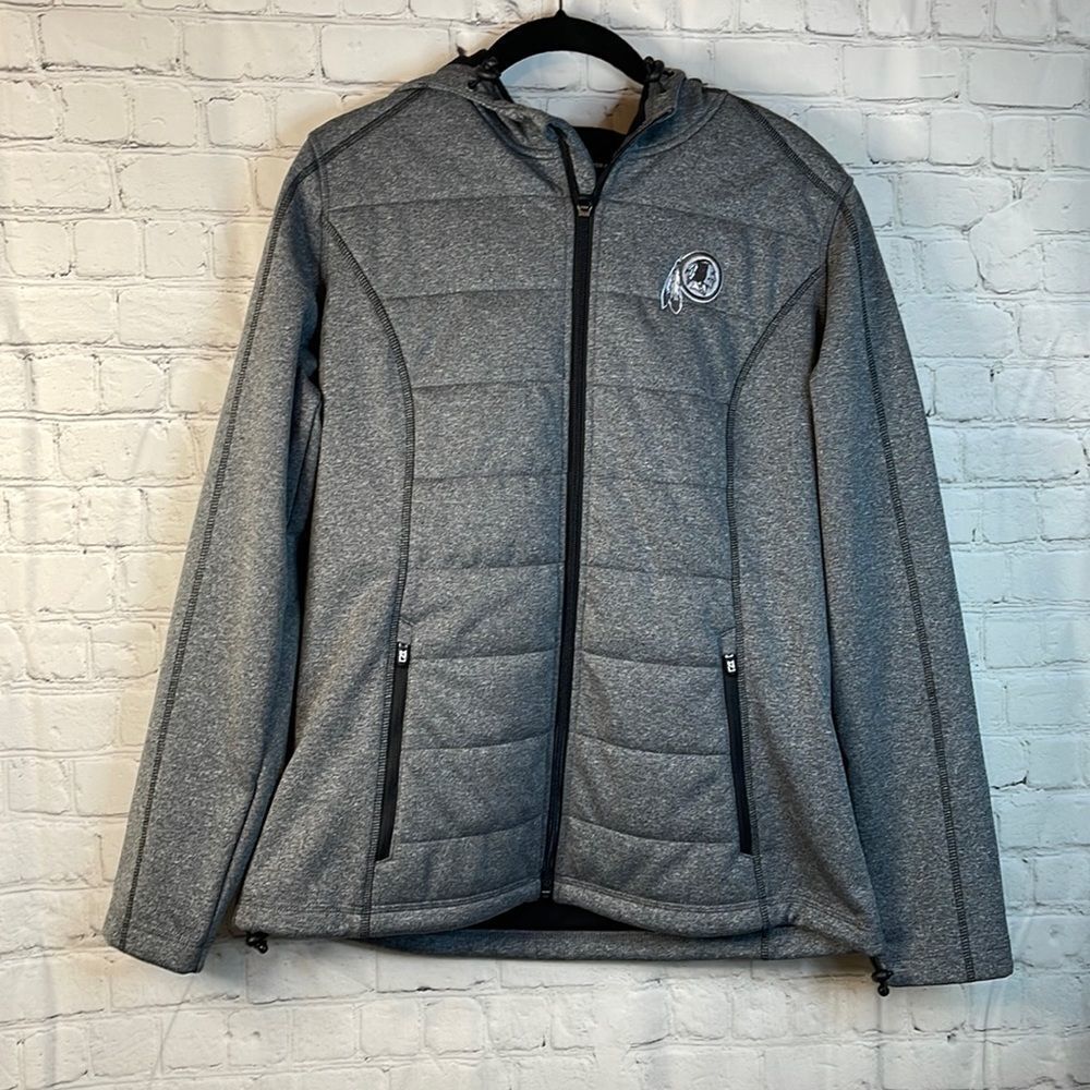 Cutter and Buck Gray Women’s Redskins Jacket, Ladies large‎ NFL coat